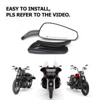 Espejos Retrovisores Traseros Para Motocicleta De Alta Calidad En Aluminio Para Harley Davidson Sportster Iron 883 Street Glide Para Conducción - details 4