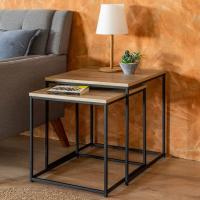 MIRAMAX-Mesa auxiliar Cuadrado nido,2 Mesitas decorativas para Salón,Dormitorio - details 4
