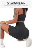 Shorts De Yoga Para Mujer Con Bolsillos 5" Cintura Alta Cross Workout Shorts De Motociclista Para Deportes Material Nylon Y SPANDEX - details 5