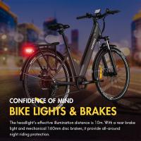 Fafrees F28 Pro Bicicleta eléctrica urbana paso a paso de 27,5'' 25 km/h Motor de 250 W 36 V 14,5 Ah Batería extraíble integrada Shimano Engranaje de 7 velocidades - Negro - details 9