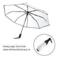 Paraguas Plegable Automático Transparente Resistente al Viento, Impermeable, Para Hombres y Mujeres - details 1