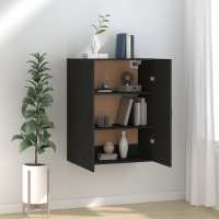 vidaXL Armario colgante madera de ingeniería 69,5x34x90cm en color Roble Sonoma/Negro/Marrón roble y más | diseño vintage industrial ideal para cocina salón comedor - details 1