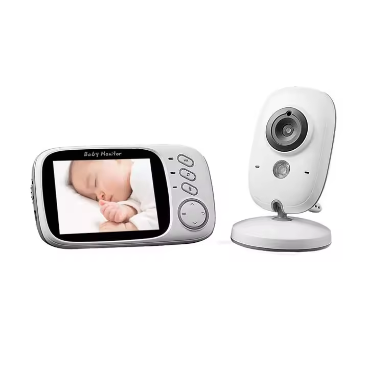 Monitor de vídeo para niños with wide LIT para interiores, monitor de vídeo inalámbrico digital de 2,4 GHz, Llamadas de Audio bidireccional, sensor de temperatura, Modo de suspensión - 1