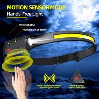 Linterna Frontal LED Con Sensor Rechargeable USB 1-20 Pack Batería Integrada Para Camping Pesca Y Actividades Al Aire Libre Impermeable Con Modos De Luz Diversos - details 0