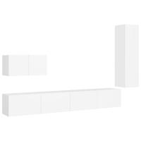 vidaXL Set de muebles de salón TV 4 piezas madera de ingeniería 30.5x30x110 cm, Mueble de Salon, Mueble TV, Mueble TV salon, Mesa de TV, Mueble tele - details 0