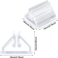 24 piezas de soporte de acrílico para tarjetas', soportes transparentes para tarjetas' de juego, soportes para piezas de juego, soports para tarjetas', fotos, Notas - details 2