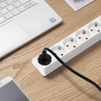 LIYSET Regleta alargador de 2/3/4/5/6 enchufes con cable de 1.5/3/5 metros e interruptor. Color Blanco - details 6
