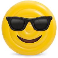 Emoji - Colchoneta Hinchable, en forma de  Cara con Gafas (5887) - details 0