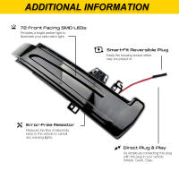 2pcs Indicador De Señal De Espejo Lateral Con Lente Fumada Para Mercedes Benz C E S CLA CLS CLK W204 W212 W221 W218 W246 ABS LED - details 1
