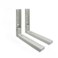 2pcs Soporte Plegable Para Microondas - Porta Estante Ajustable Para Cocina Montaje En Pared Negro Blanco - details 0
