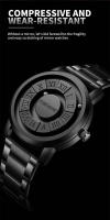 Reloj De Pulsera Masculino PENGAGAR De Acero Inoxidable Resistente Al Agua Y a La Magnetización Con Puntero Scrolls Creativo Caja Incluida - details 7