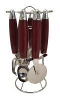 Set Premium de Cocina: Abrebotellas, Abrelatas, Cortapizzas, Cuchara y Pelador con Soporte - details 1
