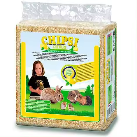 Cat's Best Chipsi Viruta Citrus 60 Litros - 3,2 Kilos Lecho Higiénico para Pequeñas Mascotas - 1