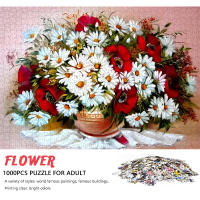 Rompecabezas De Paisaje Florido 1000 Piezas Calidad Superior 70cm*50cm Para Adultos Alivio Del Estrés Decoración De Pared - details 0