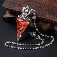 Pendule De Cuarzo Agate Natural En Forma De Cono Hexagonal Amuleto De Los Chakras Decoración Para El Hogar Y Hechicería - details 3
