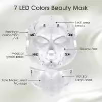 Máscara De Belleza LED Para Cara Con Terapia De Luz Roja Y 7 Colores Dispositivo De Cuidado De La Piel Rejuvenecimiento Antiarrugas Blanqueamiento Elevación Uso Doméstico - details 7