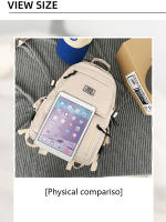 Mochila Universal De Nylon Para Hombres Y Mujeres Con Gran Capacidad Y Multi-bolsillos Mochila De Escuela Con Cierre De Hebilla Para Computadora - details 2