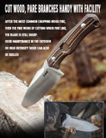 Cuchillo De Fija Sanrenmu S725P Con Funda 14C28N Para Camping Al Aire Libre Supervivencia Táctica Caza Herramienta EDC Combate Mejor - details 5