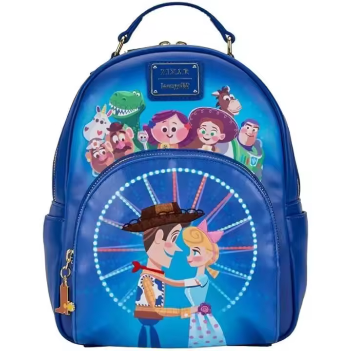 LOUNGEFLY MOCHILA TOY STORY WOODY Y BO mujer  PIXAR DISNEY REX BUZZLIGHT YEAR - 1
