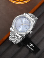 Reloj De Pulsera De Lujo Para Negocios Para Hombres Acero Inoxidable Cuarzo Movimiento Reloj Cronógrafo Casual Regalo De Vacaciones Para Parejas - details 6