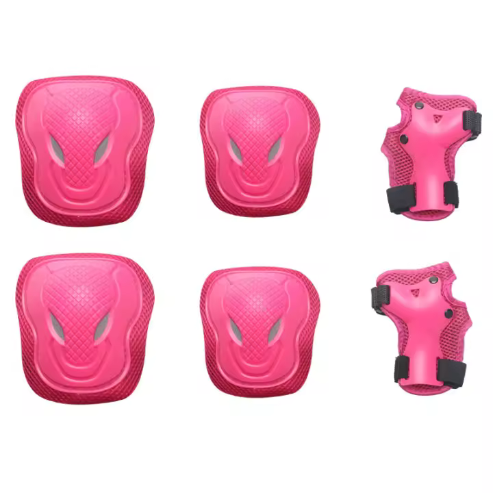 VE Juego de rodilleras, paquete de 6, juego de equipo de Protección con rodillera, muñeca, Codo, Kit de almohadillas de seguridad para niños, adolescentes, patinaje, cycling, monopatín, rodillo - 1