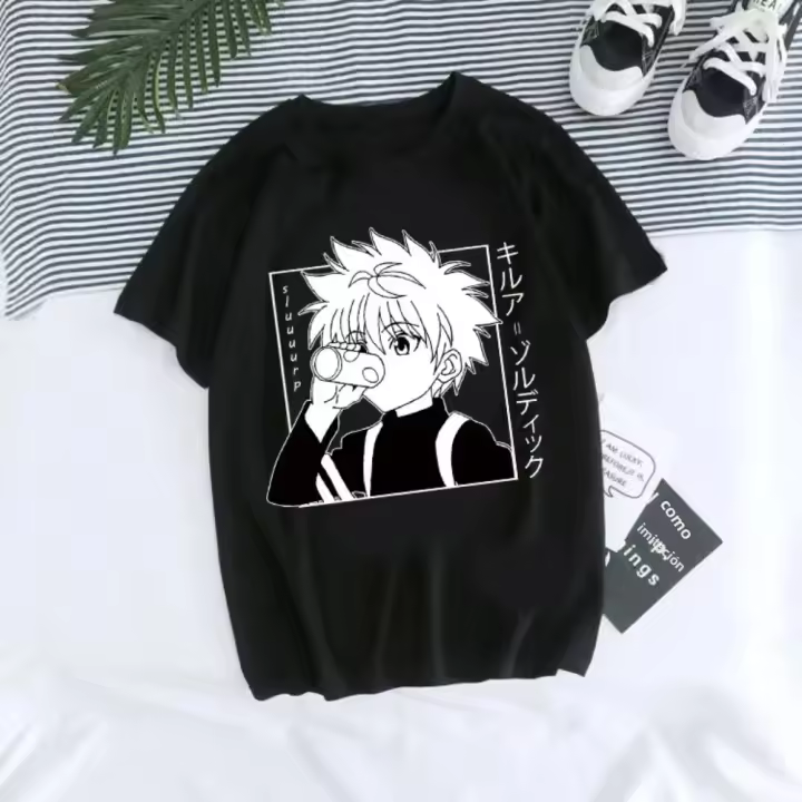 Camiseta Anime Hunter X Hunter Manga Japonés Hisoka Killua Zoldyck Kawaii Divertida Manga Corta Estilo Casual Para Mujeres - 1