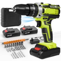 Taladro Eléctrico Inalámbrico 3 en 1 de 28V, Destornillador de Impacto, 25+3 Torque, Taladro Manual Compacto, Herramienta Eléctrica Recargable con Batería. - details 0