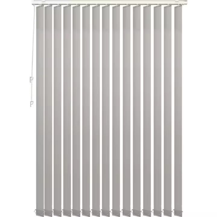 PANDAHOME Estor Vertical Oslo 100% Poliéster – Ideal para Ventanas Panorámicas, Lamas Pivotantes para Control de Luz, Montaje Fácil con Kit Incluido, Barra Ajustable – Disponible en Blanco,Gris (100x260cm, 150x260cm, 200x260cm, 250x260cm) - 1