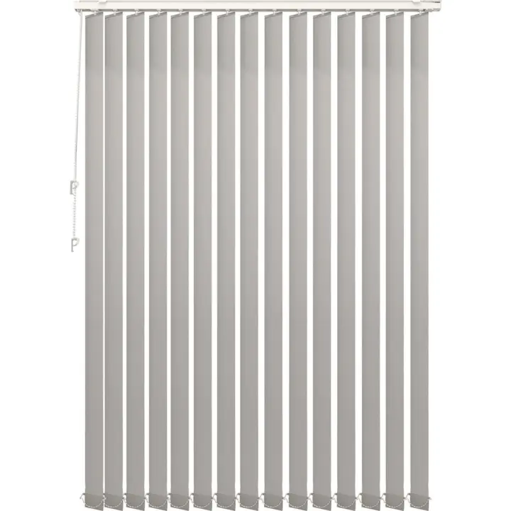 PANDAHOME Estor Vertical Oslo 100% Poliéster – Ideal para Ventanas Panorámicas, Lamas Pivotantes para Control de Luz, Montaje Fácil con Kit Incluido, Barra Ajustable – Disponible en Blanco,Gris (100x260cm, 150x260cm, 200x260cm, 250x260cm) - 1