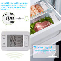 Termómetro De Nevera Y Congelador Digital Con Alarma Auditiva Sensor De Temperatura Mín/Max Mostrador Interior Exterior LCD - details 5