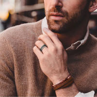 Anillo Inteligente De Salud Vintage Para Hombres Y Mujeres Anillo De Dormir Con Batería Duradera Tracker De Actividad Rastreador De Pasos Rastreador De Distancia Rastreador De Calorías Tamaños S M L Colores Oro Plata Negro - details 12