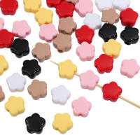 Acerca De 20 Piezas De Abalorios De Acrílico Colores Sólidos Pequeños Con Flores Hechos a Mano Para DIY Joyería De Pareja Accesorios Material De Abalorios - details 1