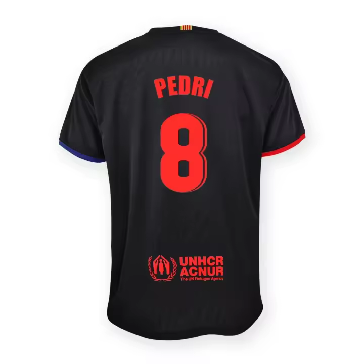 FC Barcelona Camiseta 2ª Equipación 2024/25 Replica con Licencia Oficial - Dorsal 8 PEDRI - Adulto - 1