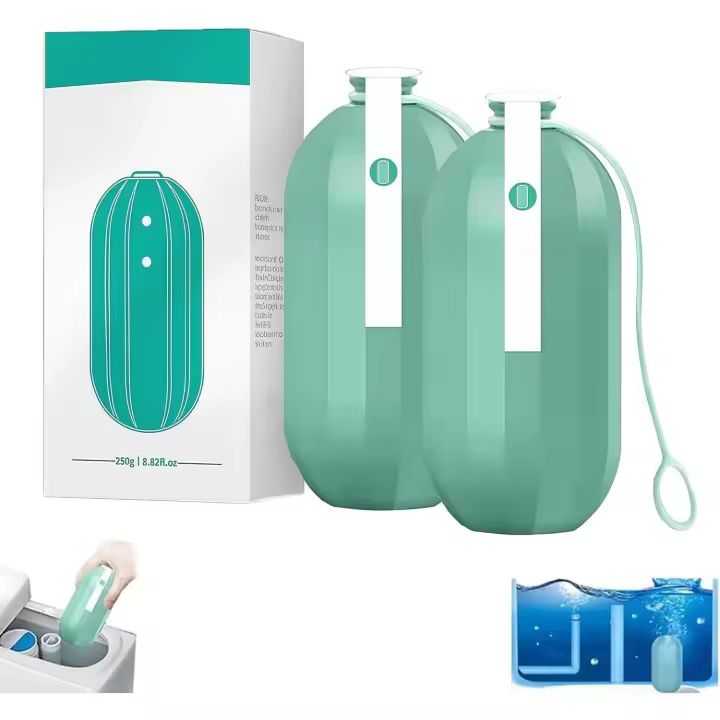 Limpiador de inodoros automático de larga duración (10 años), botella con refrescante aroma, limpieza duradera y suave (3 unidades) - 1