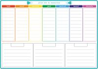 Calendario Magnético A3 Tamaño Semanal Y Mensual En Español Francés Inglés Pizarra Blanca Seca Adhesivo Para Nevera - details 10