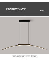 Lámpara Colgante LED Moderna Dimmable Minimalista Con Diseño De Arco Para Comedor Cocina Restaurante Ahorro De Energía Fácil Instalación - details 14