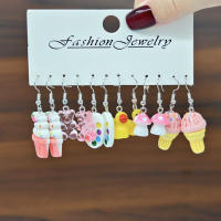 Juego De 32 Pcs De Ondas De Helado Con Set De Taza De Leche Y Hongo Fresco Y Dulce En Resina Alimentos Simulados Pendientes De Moda - details 2