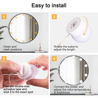 Luz De Espejo Con 10 Luces LED Para Maquillaje USB Iluminación Dimmable Para Mesa De Vestir Baño Luz De Ventana Para Espejo - details 9