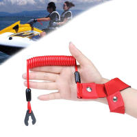 Cuerda De Apagado Para Barco Compatible Con Jet Ski Y Motor De Exterior De Marina Correa De Detención De Enganche En El Muñeca (rojo/azul) Accesorio Marítimo - details 0