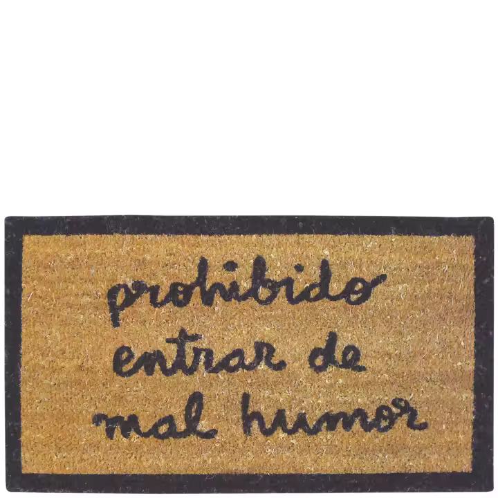 LAROOM - Felpudo "prohibido entrar de mal humor" - El Felpudo Original - Felpudo antideslizante de alta calidad - Alta resistencia - Colores brillantes - Diseño original - Medidas: 40x70xH1,8cm - 1
