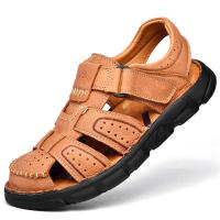 Zapatos De Cuero Genuino Para Hombres Sandalias Clásicas De Verano Para Exterior Caminar Transpirables Sandalias De Hombre - details 20