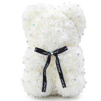 Rosa Artificial 25cm Oso Para Regalo De Aniversario Navidad San Valentín Cumpleaños Boda Fiesta Decoración De Hogar - details 1