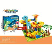 Juego De Construcción De Bloques STEM Dinosaurio Parque Set De Laberinto Para Niños Regalo De Cumpleaños/Fiesta Bloques De Carril De Bolas Educativos Para La Primer Infancia - details 4