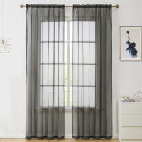 2PCS Cortinas Blancas Transparentes 2 Panel Set Con Bolso De Tubería Ventanas Modernas Para Sala De Estar/ Habitación - details 6