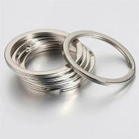 Anillos De Línea Planos Y Rotundos Para Llaves 20 Piezas 1.5x20mm Aleación De Metal Para Fabricación De Joyas DIY Y Accesorios De Llaveros - details 0