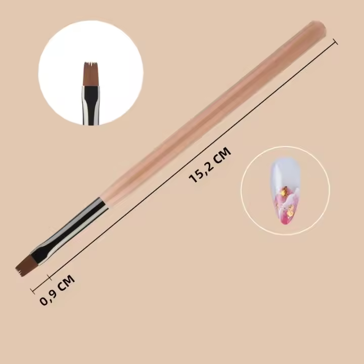 Pincel De Uñas UV Gel Liner Acrílico Con Manija Gradiente Efecto De Flor Para Dibujar Y Pintar En Arte De Uñas Herramientas De Manicura - 1