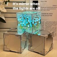 Lámpara De Espejo En Forma De Tulipán DIY Luz Nocturna De Mesa Para Dormitorio Artesanía De Flores Simulación Regalo De Cumpleaños - details 2
