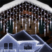 Guirnalda LED De Navidad Con Luces De Hielo Icicle 220V Para Decoración De Bodas Y Exterior Forma De Cono Cortina Luz De Hogar - details 10