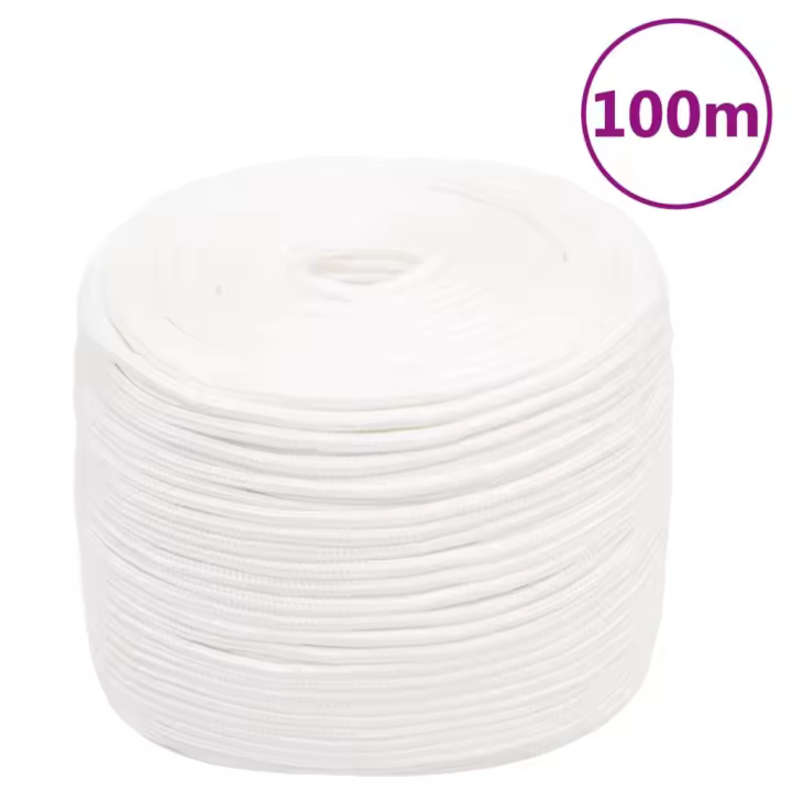 vidaXL Cuerda de barco polipropileno 10 mm 100 m cuerda enrollada Color Azul,  Blanco y azul,  Blanco y mas - 1