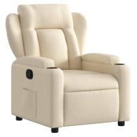vidaXL Sillón reclinable de tela Gris claro, Gris oscuro, Negro Sillon Dormitorio Sillon Comodos Silla Relax Sillón Sofá - details 5